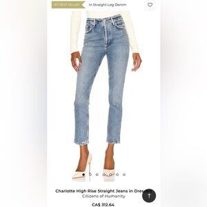 Charlotte High Rise Straight Jeans in Dresden
Citizens of Humanity | revolve
